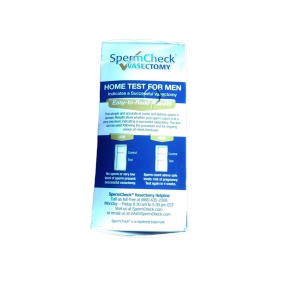 Other Sperm Check Vasectomy Home Test Kit Fsa Hsa Eligible 2 Tests